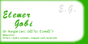 elemer gobi business card